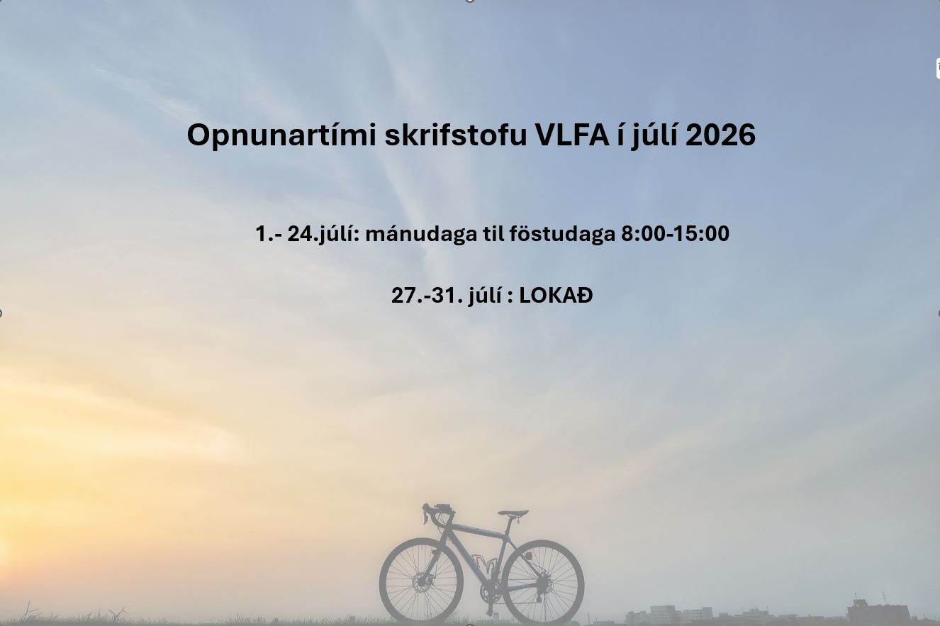 Breyttur opnunartími 13. - 24. júlí