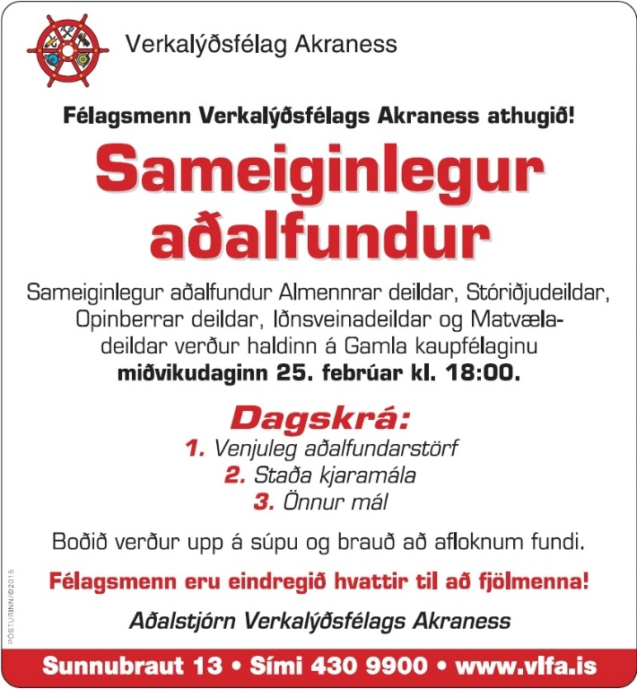Aðalfundur deilda 2015